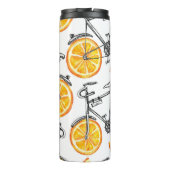 Bouteilles Isothermes Oranges de bicyclette : motif d'été à l'aquarelle (Dos)