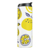 Bouteilles Isothermes Oranges d'été : Motif de fruits élégant. (Tourné sur la gauche)