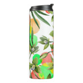 Bouteilles Isothermes Orchidées vertes : aquarelle florale sans soudure. (Tourné sur la gauche)