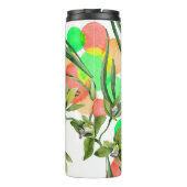 Bouteilles Isothermes Orchidées vertes : aquarelle florale sans soudure. (Dos)