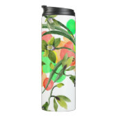 Bouteilles Isothermes Orchidées vertes : aquarelle florale sans soudure. (Tourné sur la droite)