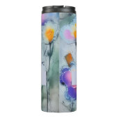 Bouteilles Isothermes Orfèvrerie bleue Fleur Abstraite Art personnalisé (Dos)