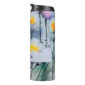 Bouteilles Isothermes Orfèvrerie bleue Fleur Abstraite Art personnalisé (Tourné sur la droite)