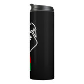 Bouteilles Isothermes orgueil noir poing vert rouge pan drapeau africain (Tourné sur la droite)