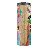 Bouteilles Isothermes Orientale fille en retro costumejapanese, chinois, (Dos)