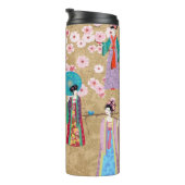 Bouteilles Isothermes Orientale fille en retro costumejapanese, chinois, (Tourné sur la droite)