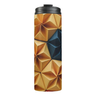 Bouteilles Isothermes origami de fleurs rouges, jaunes et bleues