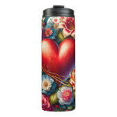 Bouteilles Isothermes Ornate Red Heart Floral (Devant)