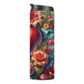 Bouteilles Isothermes Ornate Red Heart Floral (Tourné sur la droite)