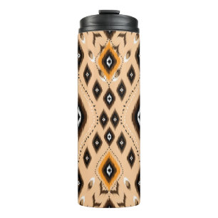 Bouteilles Isothermes Ornement folklorique géométrique Ikat. Ethnie trib
