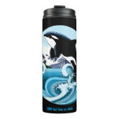 Bouteilles Isothermes Orque Majestueux Baleine Tueuse Vagues Bleues Océa (Devant)