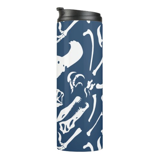 Bouteilles Isothermes Os de dinosaure (bleu) (Tourné sur la droite)