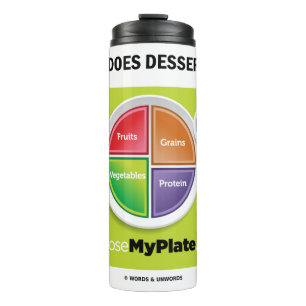 Bouteilles Isothermes Où Le Dessert S'Intègre-T-Il ? Humour MyPlate