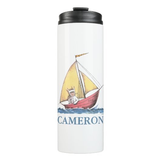 Bouteilles Isothermes Où sont les choses sauvages | Ajouter Votre Nom (Devant)