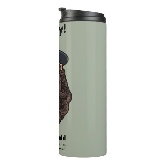 Bouteilles Isothermes OUI ! Funny RABBI Peronalisé (Tourné sur la droite)