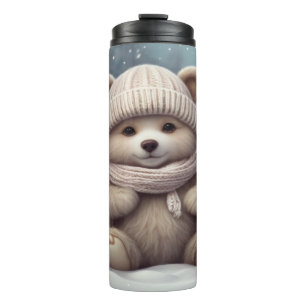 Bouteilles Isothermes Ours en peluche cosy d'hiver
