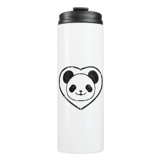 Bouteilles Isothermes Ours Et Coeur De Panda En Caoutchouc (Devant)