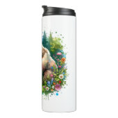 Bouteilles Isothermes Ours et cubes d'aquarelle (Tourné sur la droite)