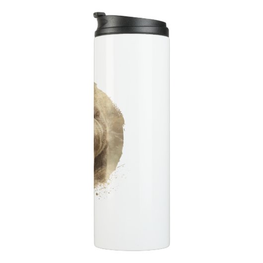 Bouteilles Isothermes Ours Grizzly Animal Vie Sauvage Forêt Nature (Tourné sur la droite)