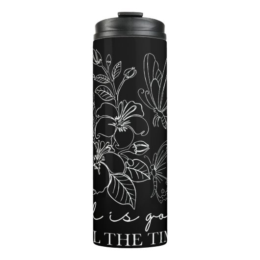 Bouteilles Isothermes Outline Art Dieu est bon graphisme (Devant)