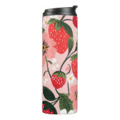 Bouteilles Isothermes Paillette de fraises et de fleurs d'été vibrante (Tourné sur la gauche)