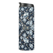 Bouteilles Isothermes Paillettes de glamour en denim et diamants (Tourné sur la droite)