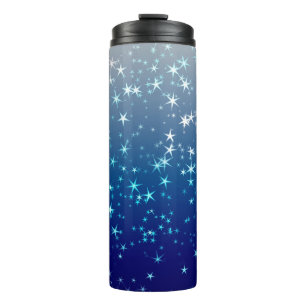 Bouteilles Isothermes Paillettes de Noël Étoiles Ciel Bleu