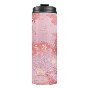 Bouteilles Isothermes Paillettes Métalliques Roses Glamour