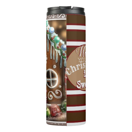 Bouteilles Isothermes Pain d'épices Souris doux Noël (Dos)