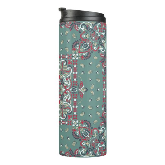 Bouteilles Isothermes Paisley Bandana Imprimer : Écharpe à cou de soie (Tourné sur la droite)