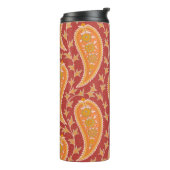 Bouteilles Isothermes Paisley motif. Concombre turc. Maroon-orange c (Tourné sur la gauche)