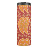 Bouteilles Isothermes Paisley motif. Concombre turc. Maroon-orange c (Dos)