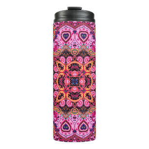 Bouteilles Isothermes Paisley multicolore, design d'impression d'écharpe
