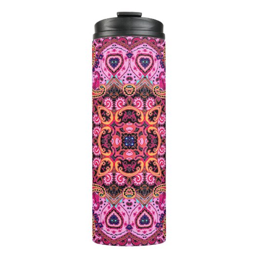 Bouteilles Isothermes Paisley multicolore, design d'impression d'écharpe (Devant)