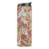 Bouteilles Isothermes Paisley sans couture : motif arrière - plan élégan (Tourné sur la gauche)