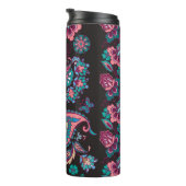 Bouteilles Isothermes Paisley Stripe : Noir Décoratif Sans Seamless (Tourné sur la droite)