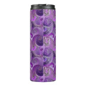 Bouteilles Isothermes Paisley violet avec monogramme personnalisé (Dos)