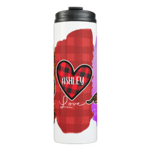 Bouteilles Isothermes Paix Amour Dachshund Personnalisé avec Message