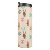 Bouteilles Isothermes Paix et Amour Multicultural Motif de la main (Tourné sur la droite)