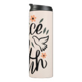 Bouteilles Isothermes Paix sur Terre Design Floral (Tourné sur la droite)