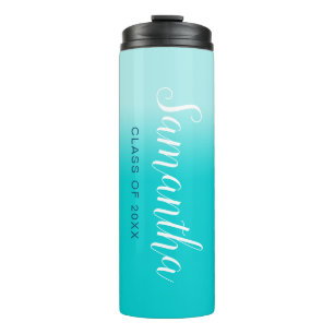 Bouteilles Isothermes Pale to Dark Turquoise Gradient Année Supérieure
