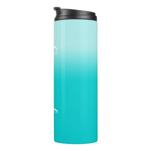 Bouteilles Isothermes Pale to Dark Turquoise Gradient Année Supérieure (Tourné sur la droite)