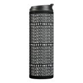 Bouteilles Isothermes PALESTINE GRATUITE Répéter typographie de texte Co (Tourné sur la gauche)