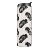 Bouteilles Isothermes Palme tropicale Feuille noir blanc (Tourné sur la gauche)