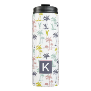 Bouteilles Isothermes Palmier en pastel par le motif de plage