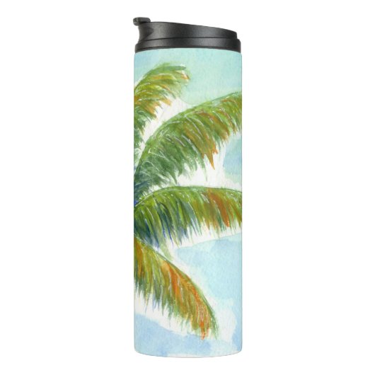 Bouteilles Isothermes Palmier Tropical Beach par beau temps (Tourné sur la droite)