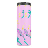 Bouteilles Isothermes palmiers roses rétro et voiture (Dos)