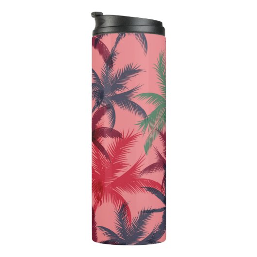 Bouteilles Isothermes Palmiers sans couture motif (Tourné sur la droite)