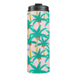 Bouteilles Isothermes Palmiers tropicaux : Motif d'été d'aquarelle