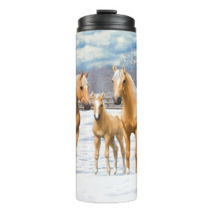 Bouteilles Isothermes Palomino Appaloosa Chevaux En Neige